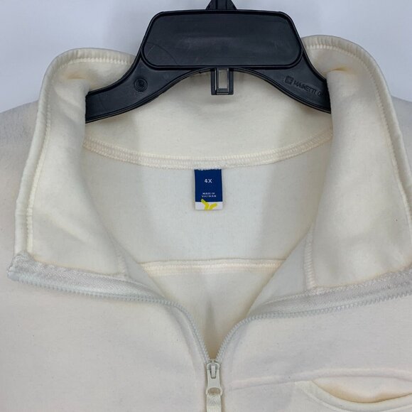 Old Navy Vest Fleece Full Zip Front Sleeveless Ivory SOFT NWT - Picture 4 of 11